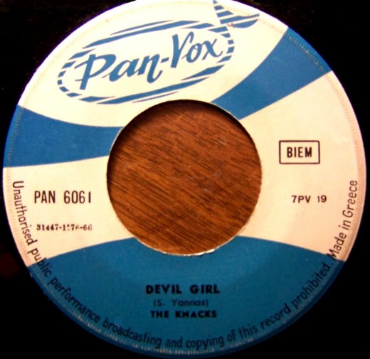 THE KNACKS – Devil girl/ You can go Single, Pan-Vox PAN 6061 – 1966 20/12/2012: «Έκλεισε» στα 2137$ ή 1816€