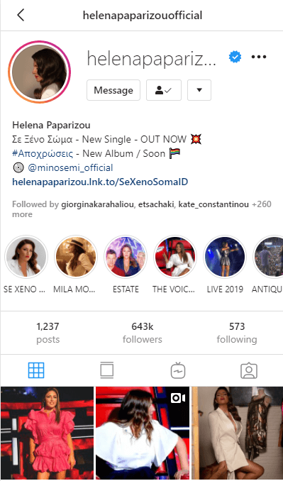 Helena Paparizou Insta